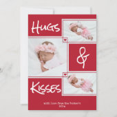Carte Hugs & Kisses Multi photo Valentine Salutation (Devant)