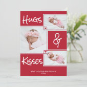 Carte Hugs & Kisses Multi photo Valentine Salutation (Debout devant)