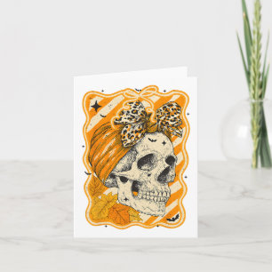 Carte Hugvyn Automne Crâne d'automne Arc Halloween squel