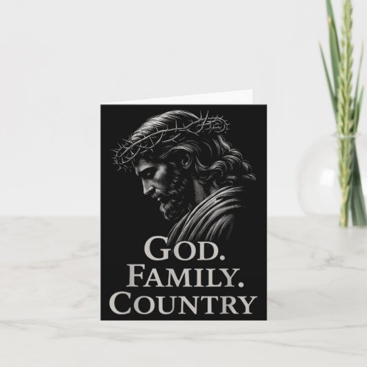 Carte Hugvyn God Family Country Jesus Christian Faith Mi (Devant)