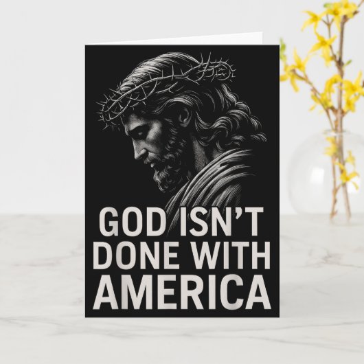 Carte Hugvyn God Isn’t Done With America Christian Faith (Fleur jaune)
