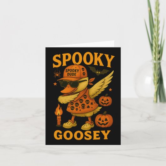 Carte Hugvyn Halloween Éffrayant Goosey Halloween Silly (Devant)