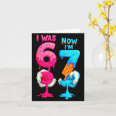 Carte Hugvyn j'avais 6 ans maintenant j'ai 7 ans anniver (Fleur jaune)