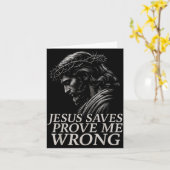 Carte Hugvyn Jesus Saves, Prove Me Wrong Christian Faith (Fleur jaune)