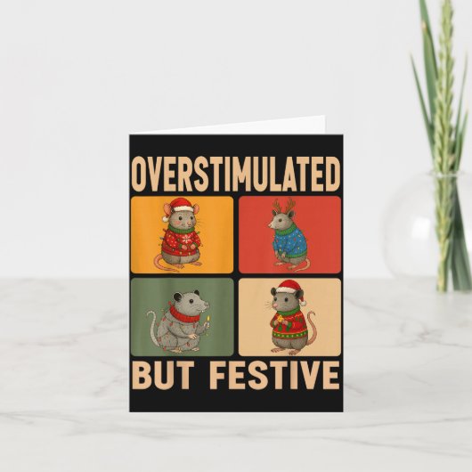 Carte Hugvyn Overstimulated But Festive Ssum Christmas O (Devant)