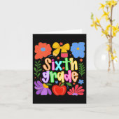 Carte Hugvyn Retour À L'École Sixième Année Preppy Ensei (Fleur jaune)