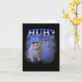 Carte Huh Silly Chat Mème Funny Odly Bootleg Spécifique  (Fleur jaune)