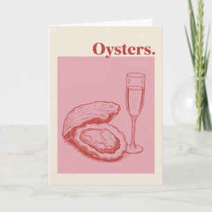 Carte Huîtres Bienvenue dessinée à la main Champagne Min