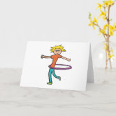 Carte Hula Hoop (Fleur jaune)