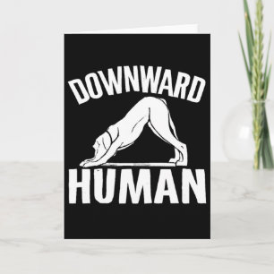 Carte Humain vers le bas, Pose de yoga, Amateur de chien