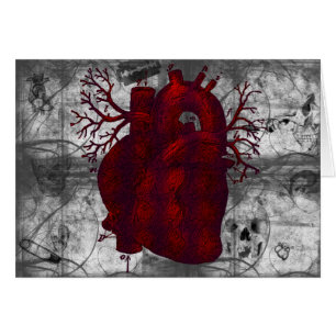 Carte humaine foncée de coeur