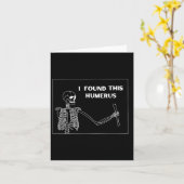 Carte Humerus Skeleton - Fun Halloween Uni (Fleur jaune)