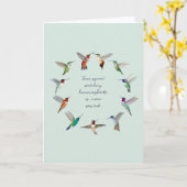 Carte Hummingbird (Fleur jaune)