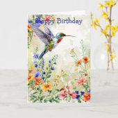 Carte Hummingbird (Fleur jaune)