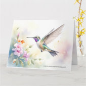 Carte Hummingbird (Fleur jaune)