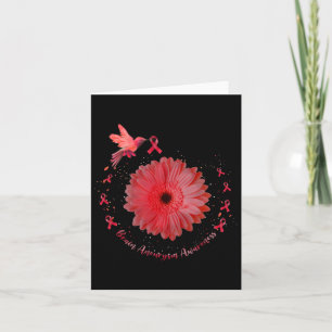 Carte Hummingbird Bourgogne Sunflower Cerveau Aneurysme 