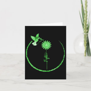 Carte Hummingbird Daisy Ribbon Sensibilisation à la sant