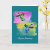 Carte Hummingbird Inspiration (Fleur jaune)