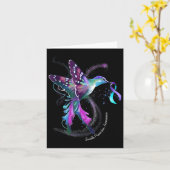 Carte Hummingbird Purple Ribbon Prévention du suicide (Fleur jaune)