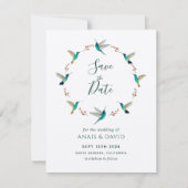 Carte Hummingbird Save the Date Card (Devant)