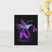 Carte Hummingbird Tenir la sensibilisation à la surdose  (Fleur jaune)