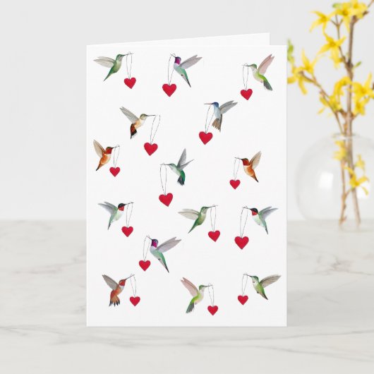 Carte Hummingbirds (Fleur jaune)