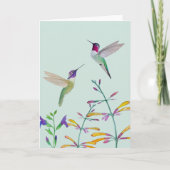 Carte Hummingbirds and Flowers (Devant)