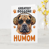 Carte Humom Chien Cool (Fleur jaune)