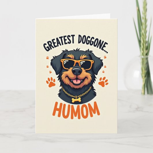 Carte Humom de Chien le Plus Cool (Devant)