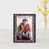 Carte Humoristique avec une solution vieillissante (Fleur jaune)