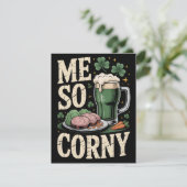 Carte humoristique de la Saint-Patrick avec du cor (Debout devant)