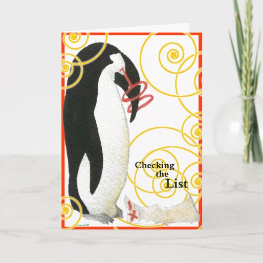 Carte humoristique de PengiHoliday Fred (Devant)