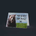 Carte Humoristique Funny Bear Animal Birthday Card<br><div class="desc">Humoristique Funny Bear Animal Birthday Card</div>