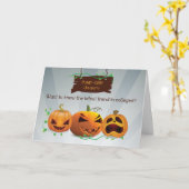 Carte Humoristique pour des citrouilles de Halloween (Fleur jaune)