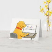 Carte Humorous Dog Greeting Card | Who’s a Goodog? (Fleur jaune)