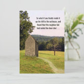 Carte Humorous Get Well outhouse on a hill joke (Debout devant)