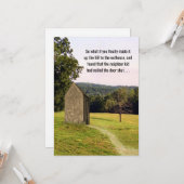 Carte Humorous Get Well outhouse on a hill joke (Devant/Arrière en situation)