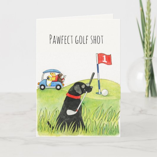 Carte Humorous Golf Dogs on the Green (Devant)