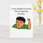 Carte Humorous job promotion congratulations (Fleur jaune)