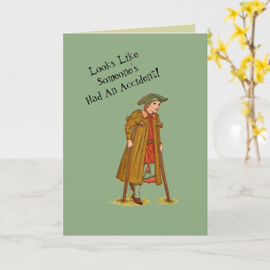 CARTE HUMOUR ACCIDENT/"SEMBLE QUE QUELQU'UN AIT UN ACCID (Fleur jaune)