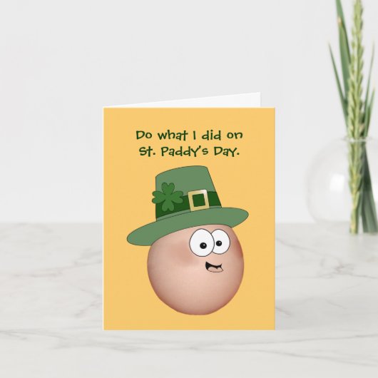 Carte Humour adulte de la Saint Patrick (Devant)