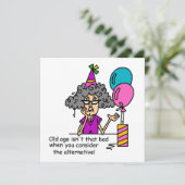 Carte Humour alternatif d'anniversaire (Debout devant)