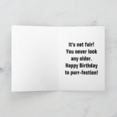 Carte Humour angora turc de chat de joyeux anniversaire (Intérieur)