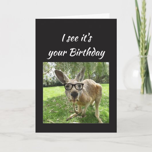 Carte Humour animal de Fun Kangaroo Cheers (Devant)