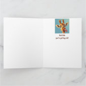 Carte Humour Animalier Amusant Anniversaire Girafe (Intérieur)