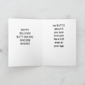 CARTE HUMOUR ANNIVERSAIRE "BATTU", PAS DE PETIT BESOIN ! (Intérieur)