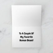 Carte Humour Anniversaire - Couple De Haricots Humains P (Intérieur)