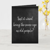 Carte Humour Anniversaire Sur Tableau Noir (Fleur jaune)