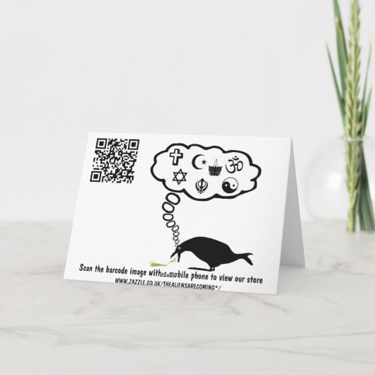 Carte Humour athée (Dos)