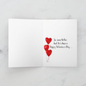 Carte Humour Beauté de plage Come Hther Valentine (Intérieur)